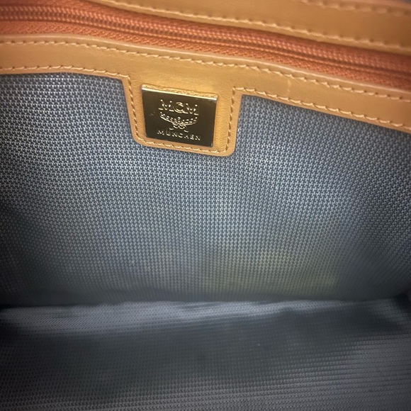 MCM Cognac Logo Backpack - Picture 7 of 8
